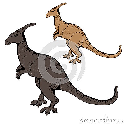 Dinosaurs. Vector background images. Illustrations for children. Vector Illustration